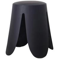 Hocker Pia Schwarz - Schwarz, LIFESTYLE, Holz/Kunststoff (30/46cm) - Based