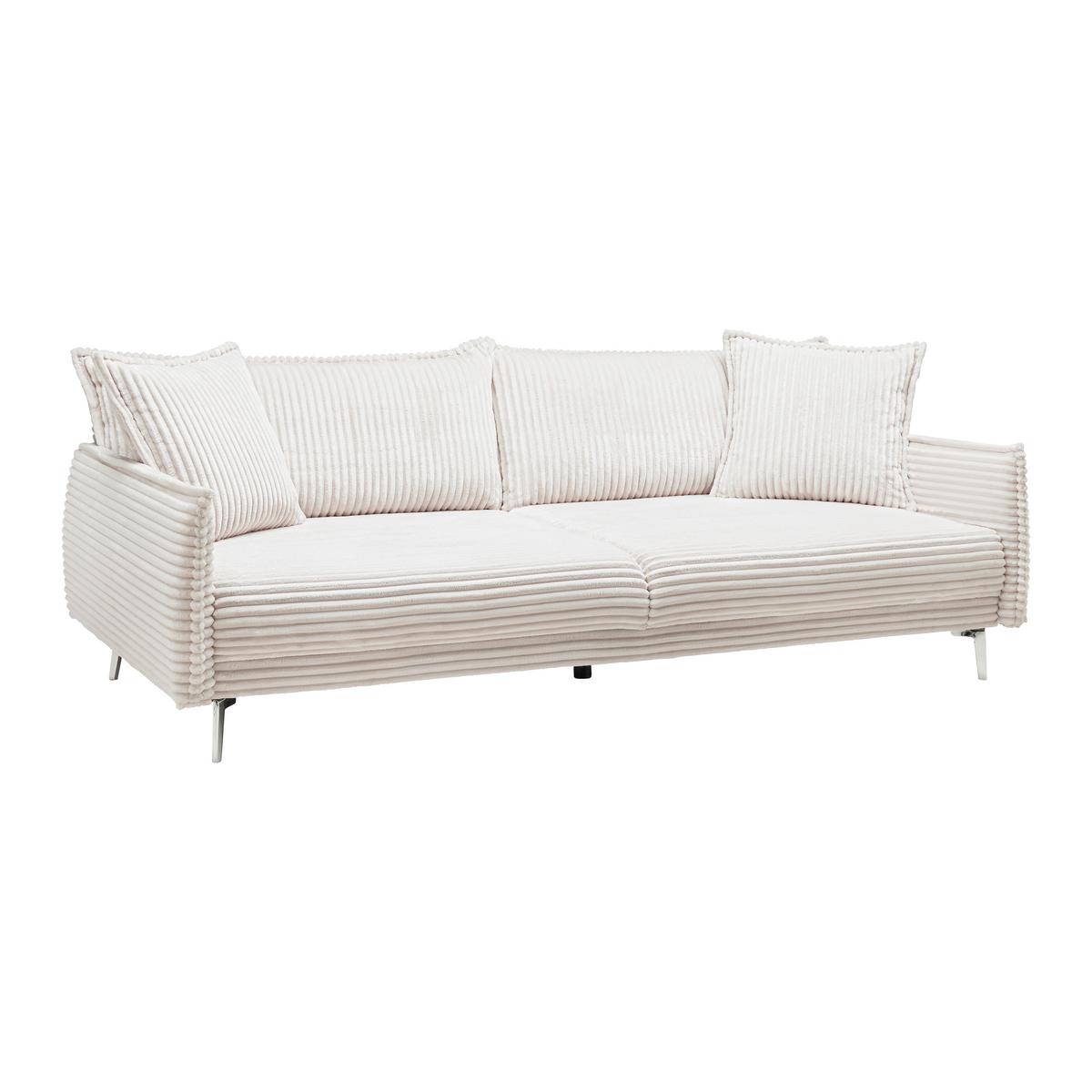 Mega Sofa Kiss-Top - bijela/boje kroma, Moderno, drvni materijal/tekstil (241/90/117cm) - Mömax