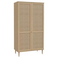 DULAP CU UșI ROTATIVE CALASETTA - culoare lemn stejar, Natur, material pe bază de lemn (110,1/208,1/52,1cm) - Zandiara