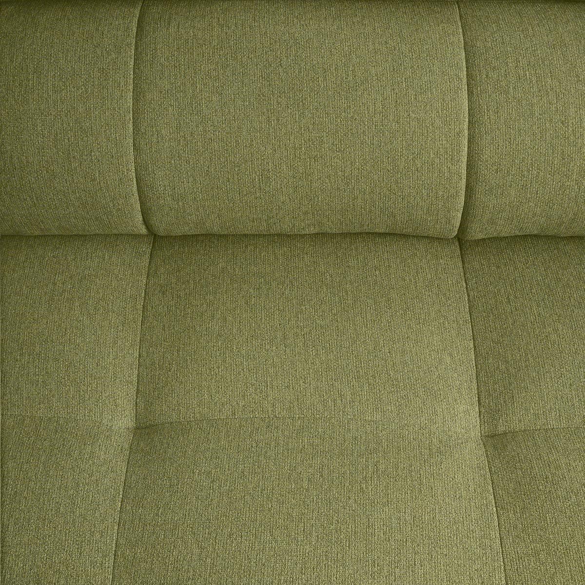 Wohnlandschaft Alberto Olivgrün - Schwarz/Olivgrün, MODERN, Textil/Metall (201/296cm) - Mömax