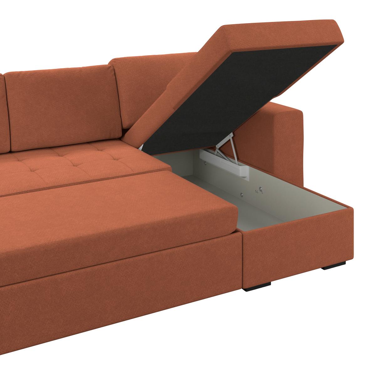 Kutna Garnitura Jan - boje hrđe, Trend, tekstil (247/155cm)