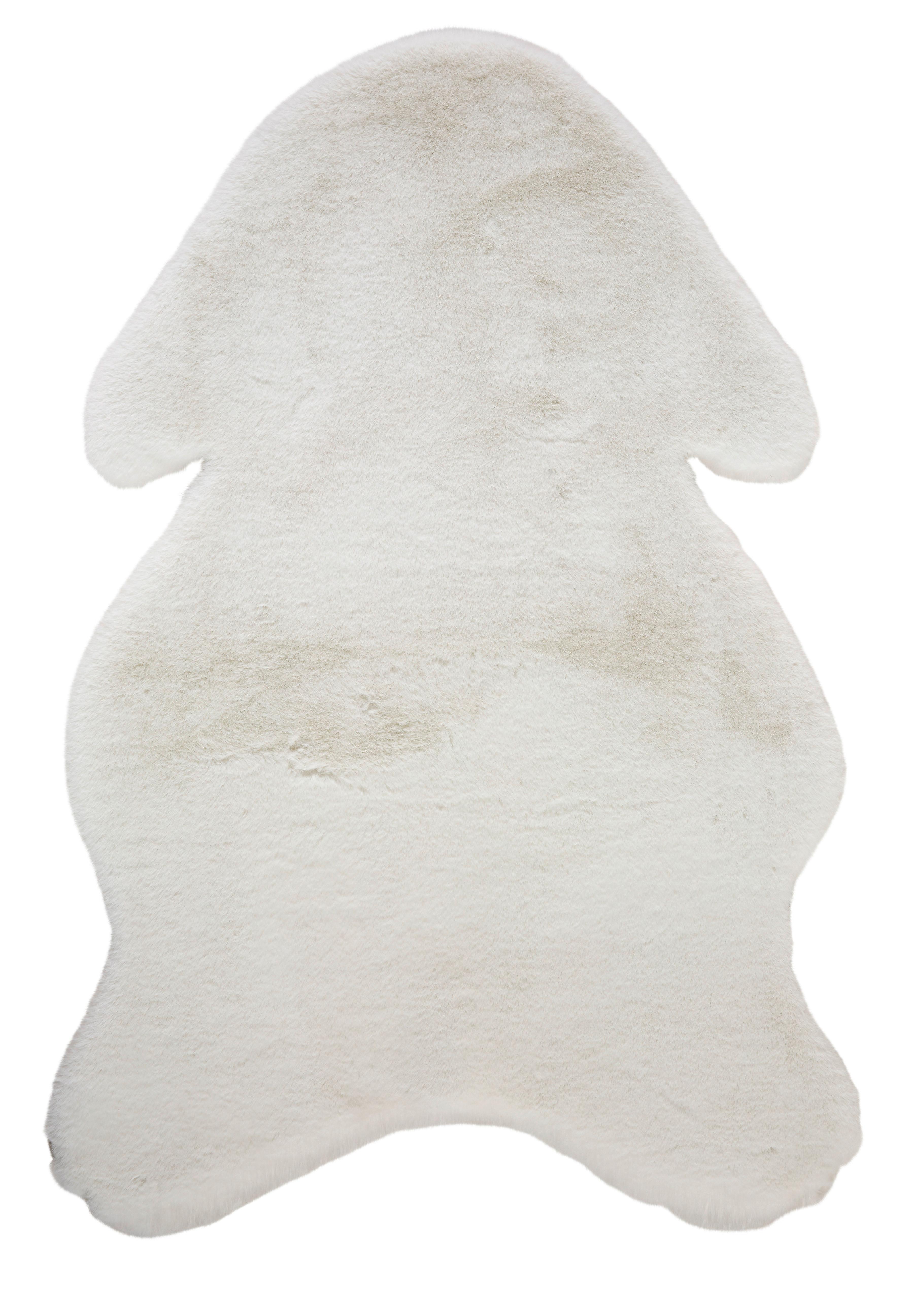 Blană sintetică Marlene - alb, textil/blană (90/60cm) - Modern Living