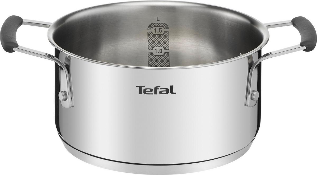 Kochtopfset Tefal-Intuition Edelstahlfarben, 7-tlg. - Edelstahlfarben, KONVENTIONELL, Metall (30/18,5/54cm) - Tefal