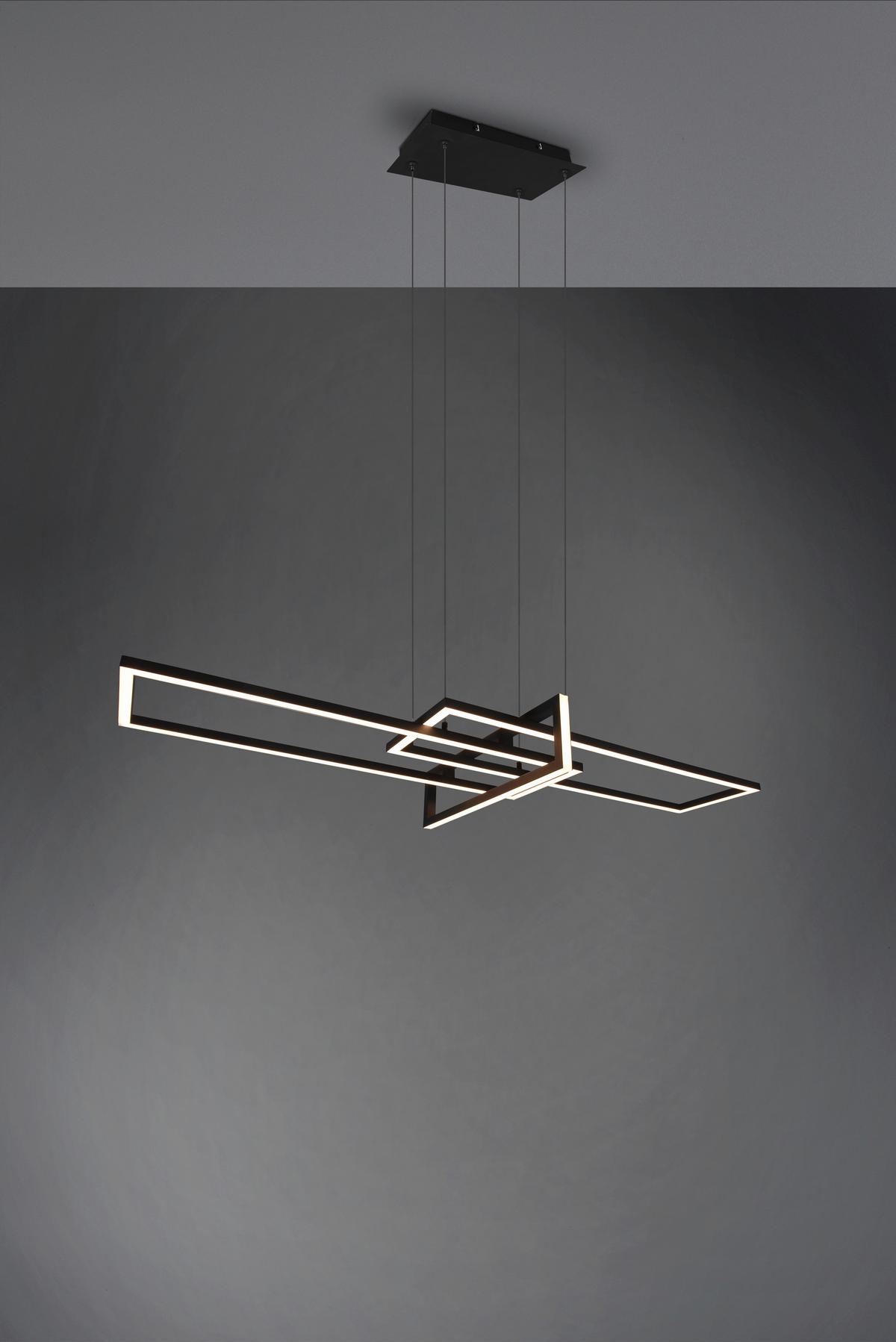 LED-Hängeleuchte Salinas in Schwarz max. 34 Watt - Schwarz, Design, Metall (110/40/150cm) - Trio Leuchten