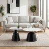 SOFFBORD NOAH - vit/svart, Modern, metall/keramik (70/50/70/50/43/48cm) - Mömax