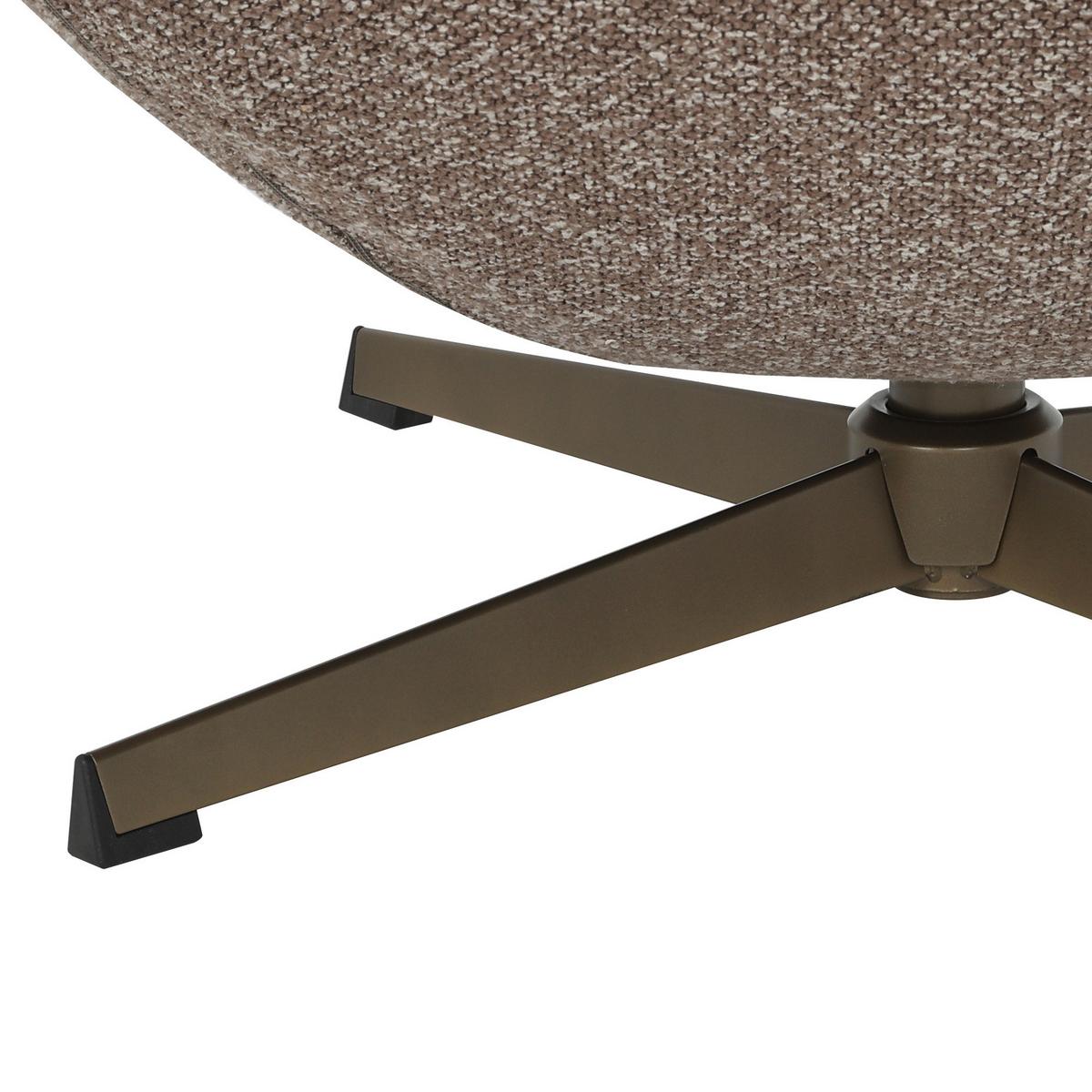 Fotelja Alba - brončane boje/smeđa, Moderno, metal/tekstil (76/94/87,5cm) - Mömax