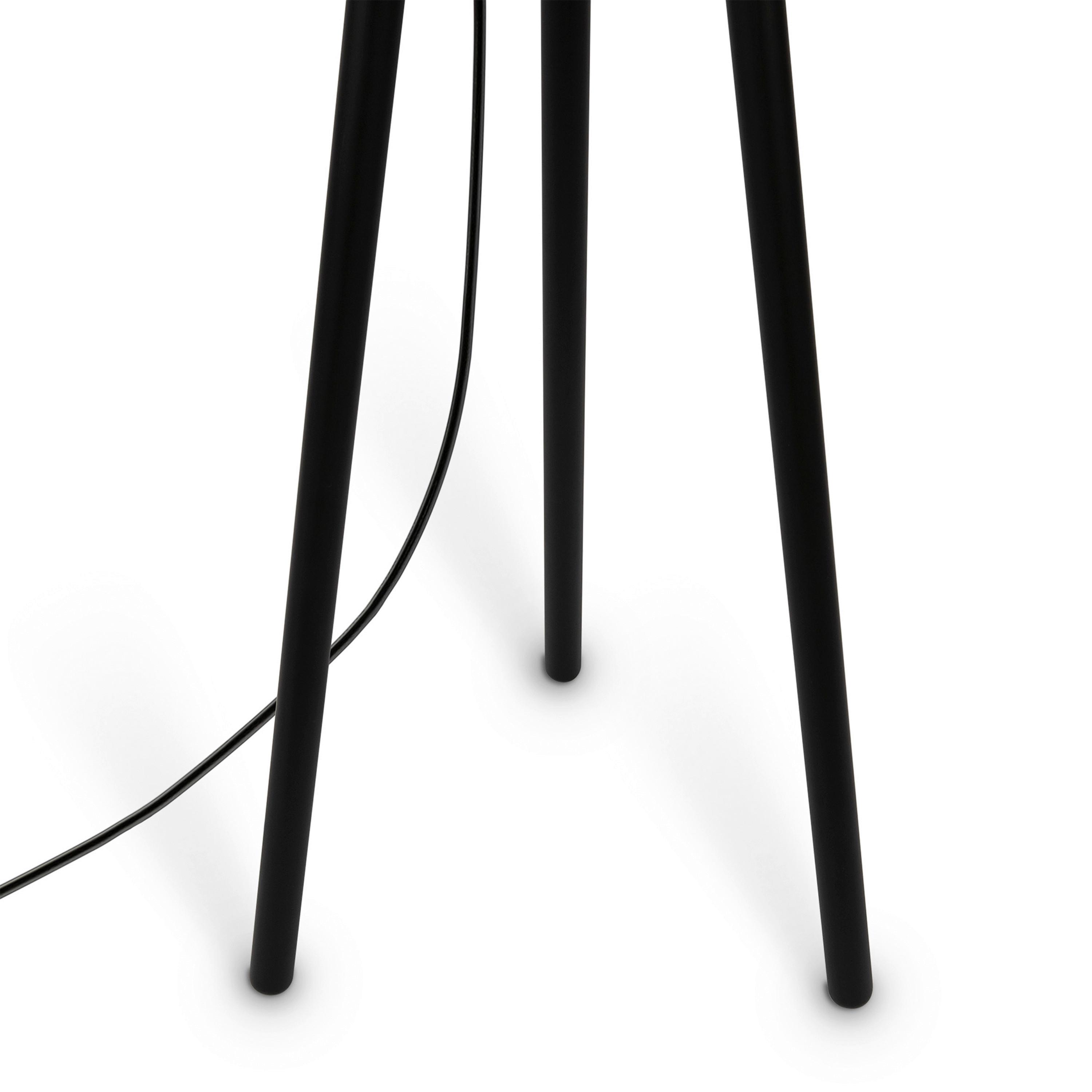 STEHLEUCHTE CALVIN - Schwarz, Trend, Holz/Kunststoff (44/164,2/60,7cm) - MAYTONI