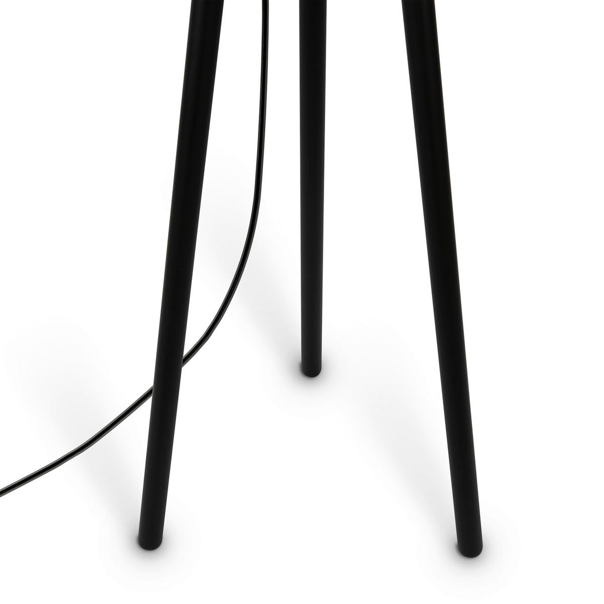 STEHLEUCHTE CALVIN - Schwarz, Trend, Holz/Kunststoff (44/164,2/60,7cm) - MAYTONI