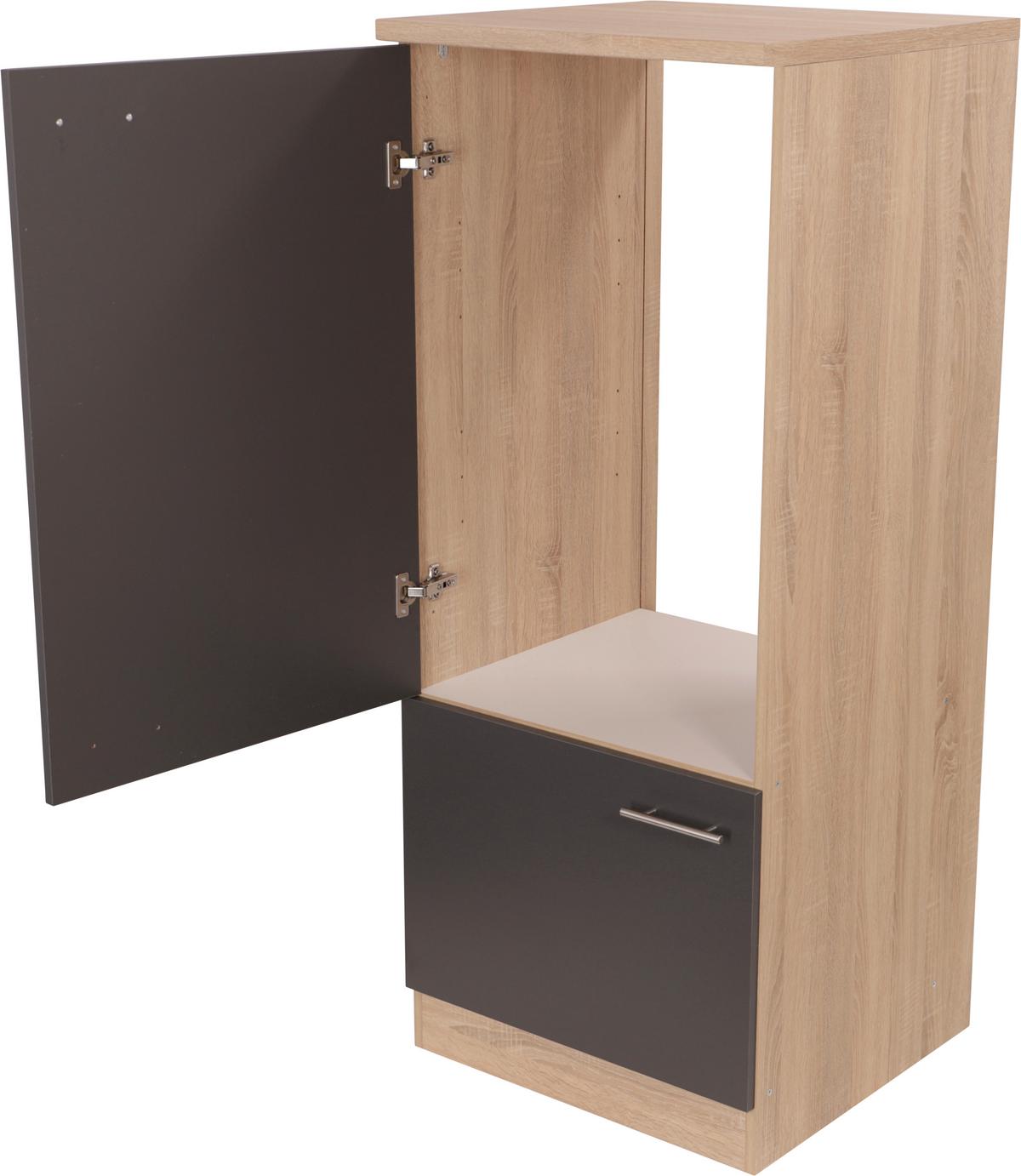 Omara Za Vgradno Napravo Merle, Barva Hrasta, Siva - srebrne barve/siva, Basics, kovina/leseni material (60/144,8/60cm) - Respekta