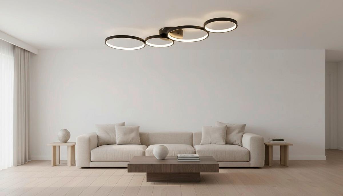 LAMPA SUFITOWA LED SUN - czarny, Trend, tworzywo sztuczne/metal (87,5/37/5,5cm) - Novel