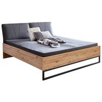 ŁÓŻKO VINTAGE -TIME- - antracytowy/ciemnobrązowy, Lifestyle, materiał drewnopochodny/metal (180/200cm) - Ti'me