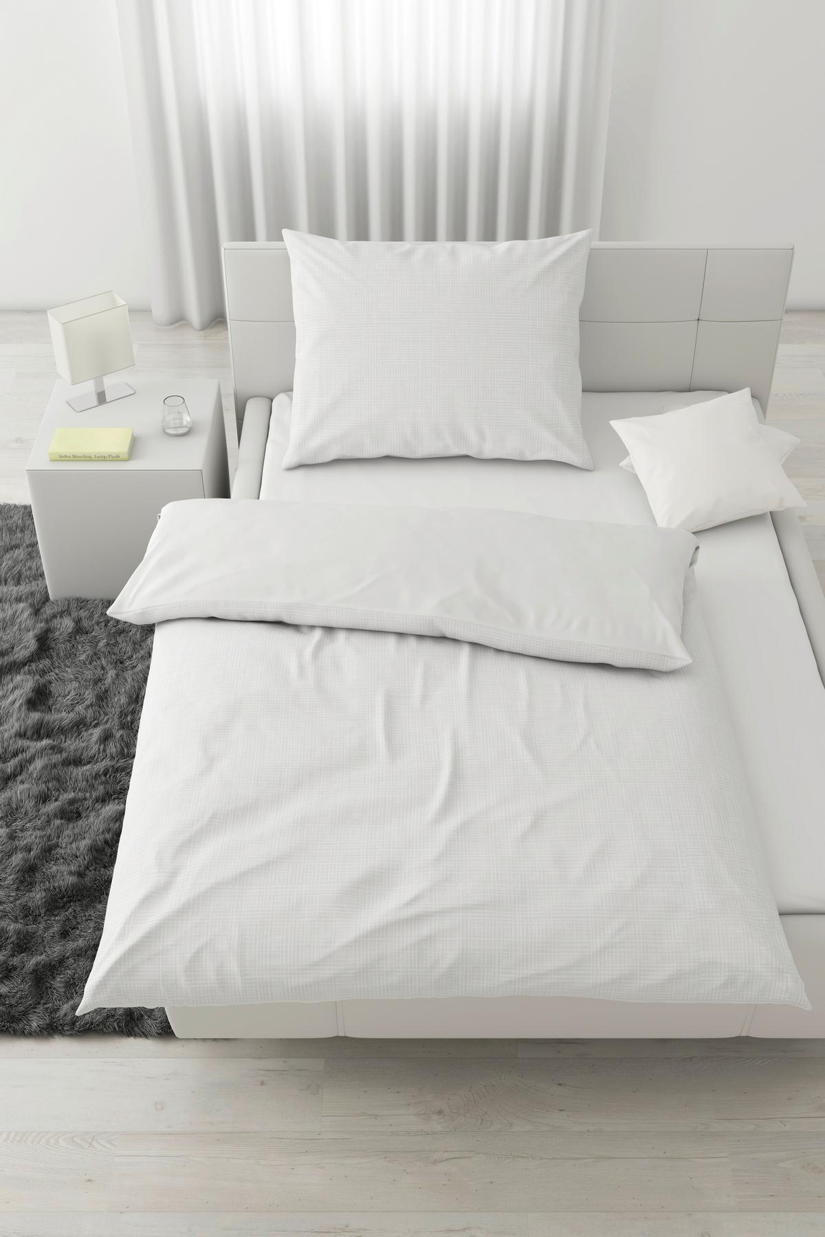 BETTWÄSCHESET MELANIA - Weiss, Lifestyle, Textil (160/210cm) - Modern Living