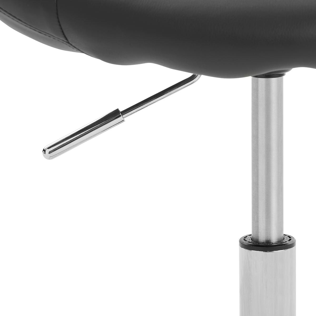 KRZESŁO OBROTOWE MŁODZIEŻOWE LAZY - czarny/kolor chromowy, Design, tworzywo sztuczne/metal (68/84-96/56cm) - Carryhome