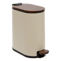 Coș gunoi Bagi cca. 5 l - maro/bej, Basics, lemn/metal (29/14/27cm)