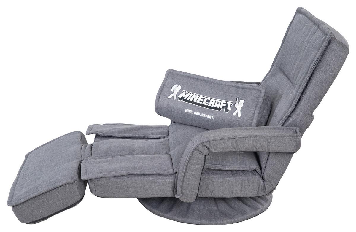 Loungesessel Minecraft ca. 62x80x60 cm Grau - Grau, MODERN, Textil/Metall (62/80/60cm) - Minecraft