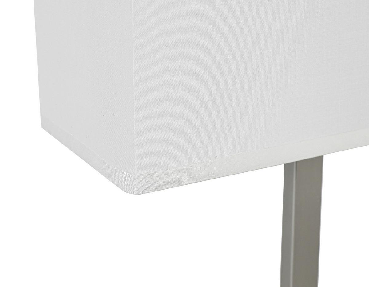 Veioză Mariam - culoare nichel/alb, Romantik / Landhaus, plastic/metal (25/35/10cm) - Mömax