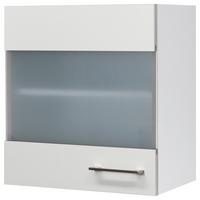 Küchenoberschrank Weiß - Edelstahlfarben/Weiß, MODERN, Holzwerkstoff/Metall (50/54/32cm) - FlexWell