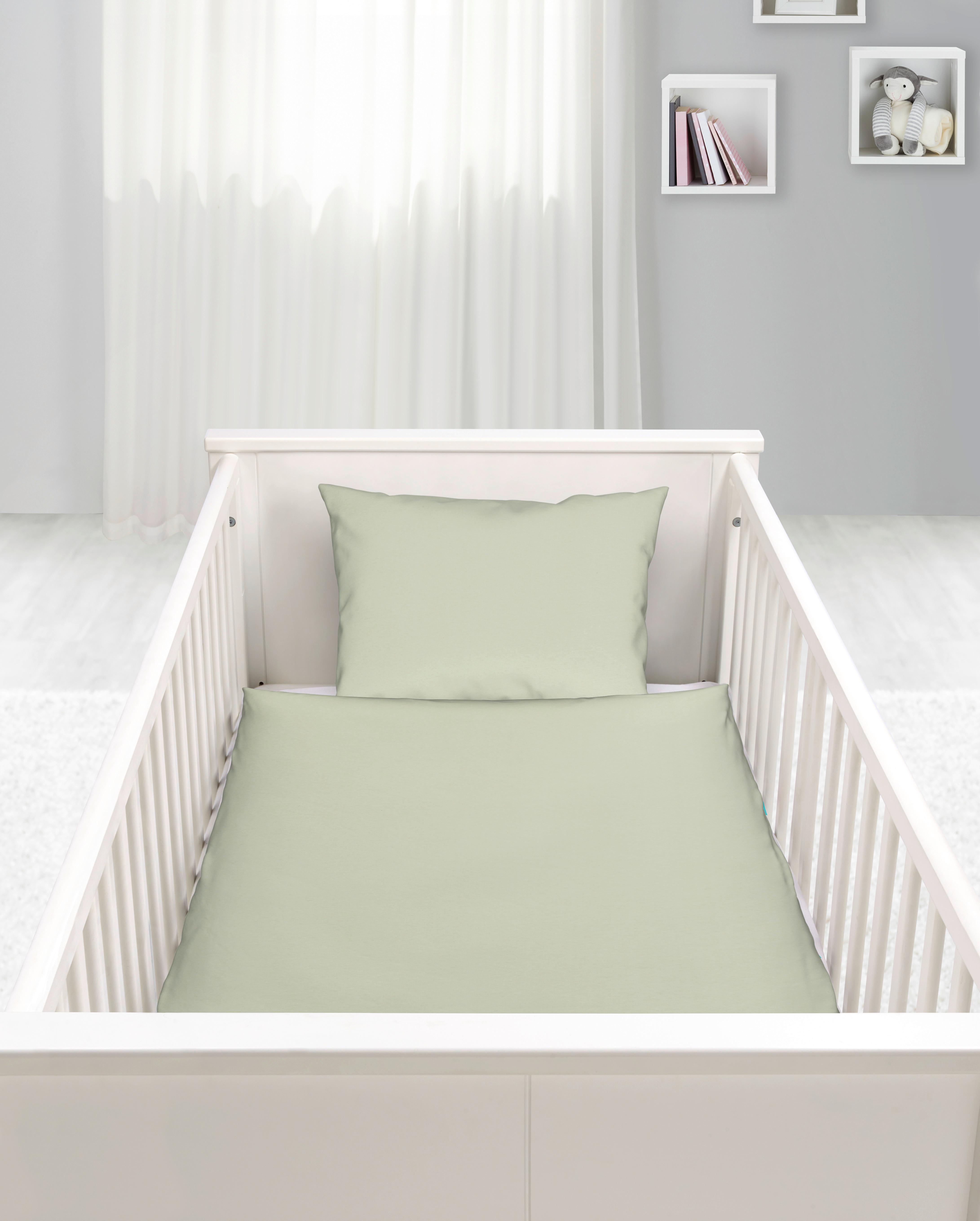 Kinderbettwäsche Toni in Hellgrün ca. 160x210cm - Hellgrün, MODERN, Textil (100/135cm) - Modern Living
