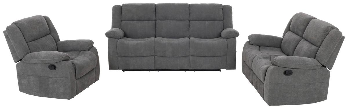 Dvosed Chester, Siva - siva/črna, Basics, umetna masa/tekstil (153/101/90cm) - P & B