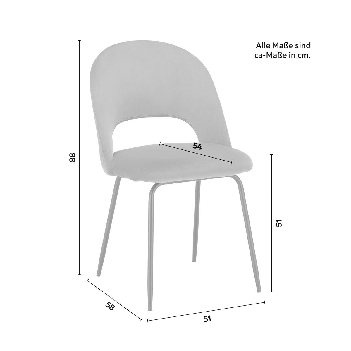 KRZESŁO ROMY - czarny/szary, Modern, metal/tkanina (51/88/58cm) - Bessagi Home