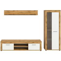 ANSAMBLU MOBILIER CAMERA DE Z JAM - alb/stejar Wotan, Design, sticlă/material pe bază de lemn (235/159/35cm) - Modern Living