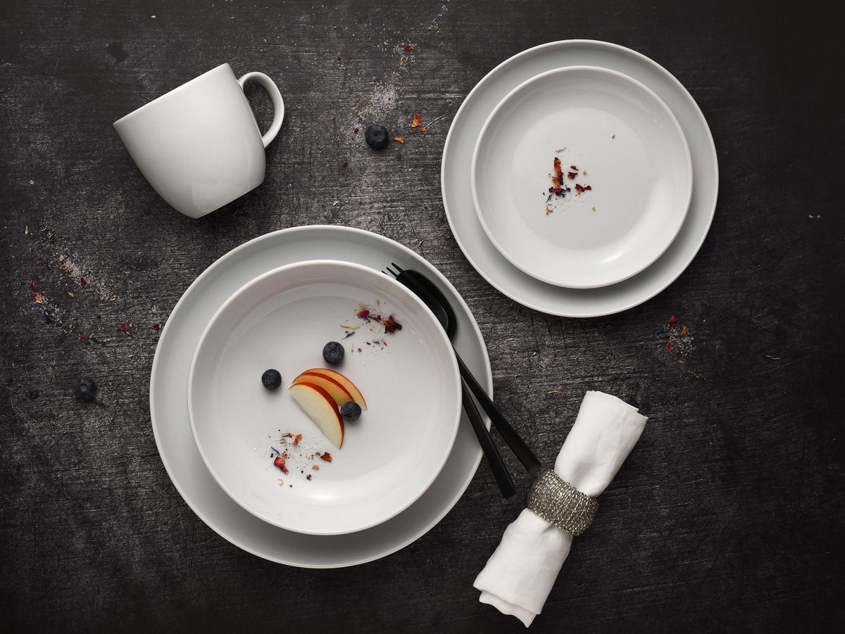 SERWIS OBIADOWO-ŚNIADANIOWY ALLROUND BIAŁY - biały, Konventionell, ceramika - Creatable