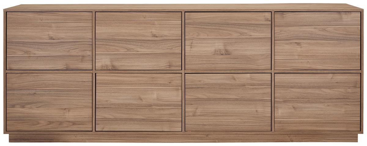 KOMODA SZEROKA JAPANDI - kolor orzechowy, Design, materiał drewnopochodny (220,5/82,5/41,5cm) - MID.YOU