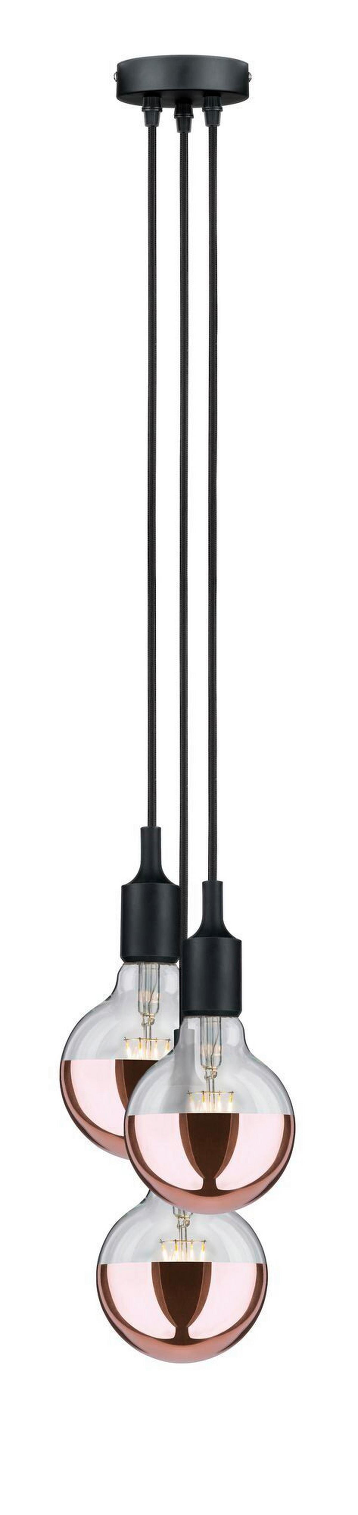 Hängeleuchte Ketil in Schwarz max. 60 Watt - Schwarz, Design, Kunststoff/Metall (10,0/200,0cm) - Paulmann