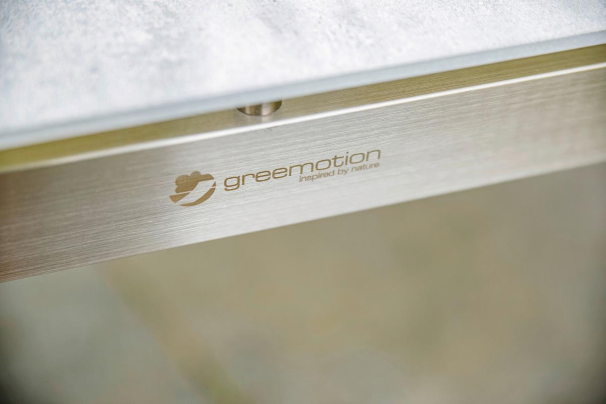 Gartengarnitur 5-tlg. Sydney Edelstahl - Silberfarben/Teakfarben, MODERN, Glas/Holz - Gardenson