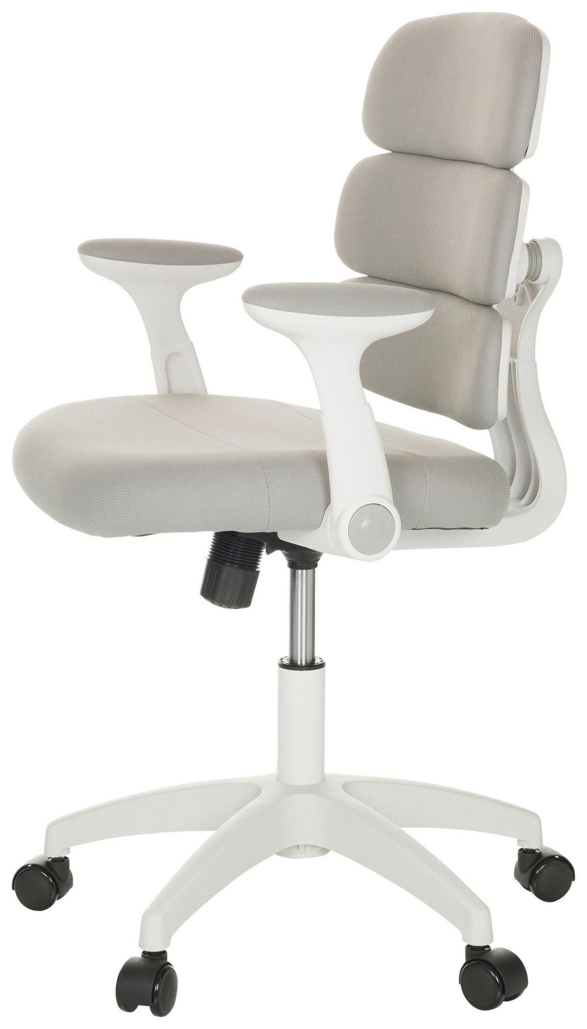 Mladinski Vrtljivi Stol Kid Ergolino W, Siva - siva/bela, Basics, umetna masa/tekstil (62/86-97/62cm) - MID.YOU