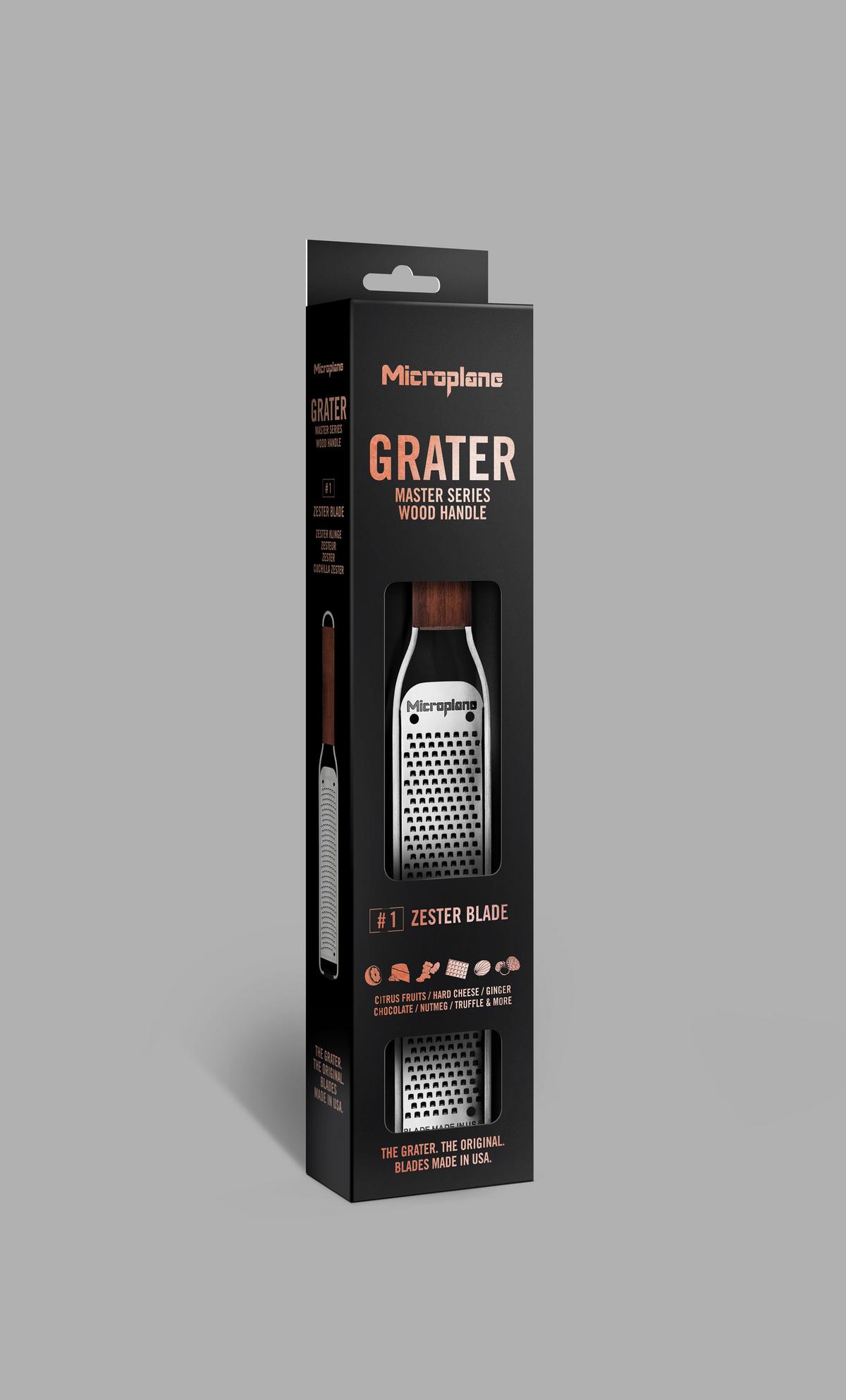 TARKA 43320 - kolor orzecha włoskiego, Basics, tworzywo sztuczne/metal (31/3,9/1,5cm) - MICROPLANE