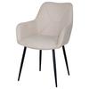 STOL MED ARMSTÖD ELENA -TOP- - beige/svart, Modern, metall/trä (57/85/60cm) - Mömax