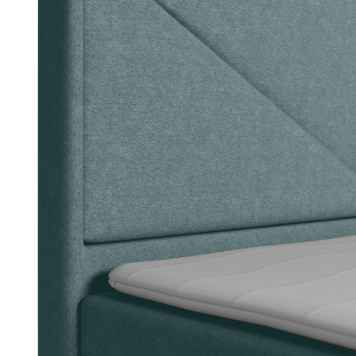 Boxspringbett Lima ca. 180x200 cm Blau - Blau, MODERN, Holz/Kunststoff (180/200cm) - MID.YOU