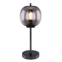 Tischleuchte Blacky in Grau max. 40 Watt - Schwarz/Grau, MODERN, Glas/Metall (18,5/45cm)