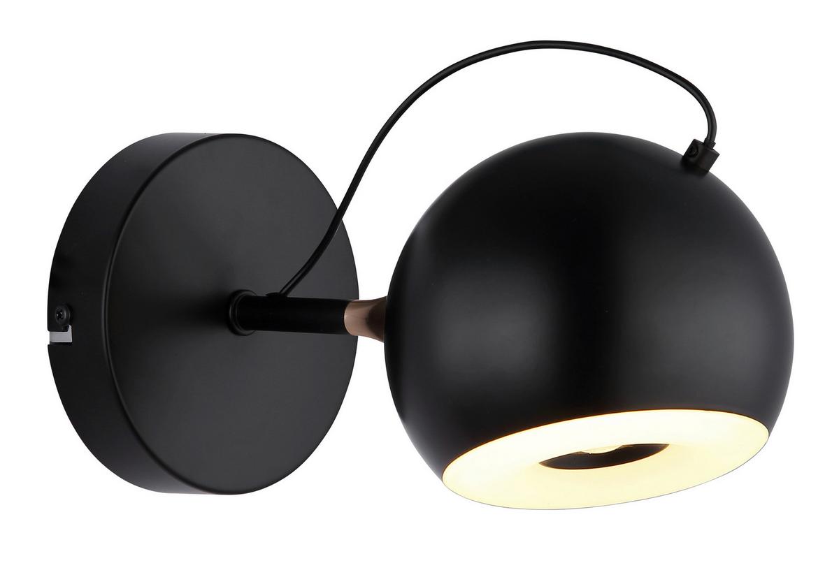 Led Zidna Svjetiljka 15771w Donovan - bijela/crni krom, Design, metal/plastika (12/21,5cm) - Globo