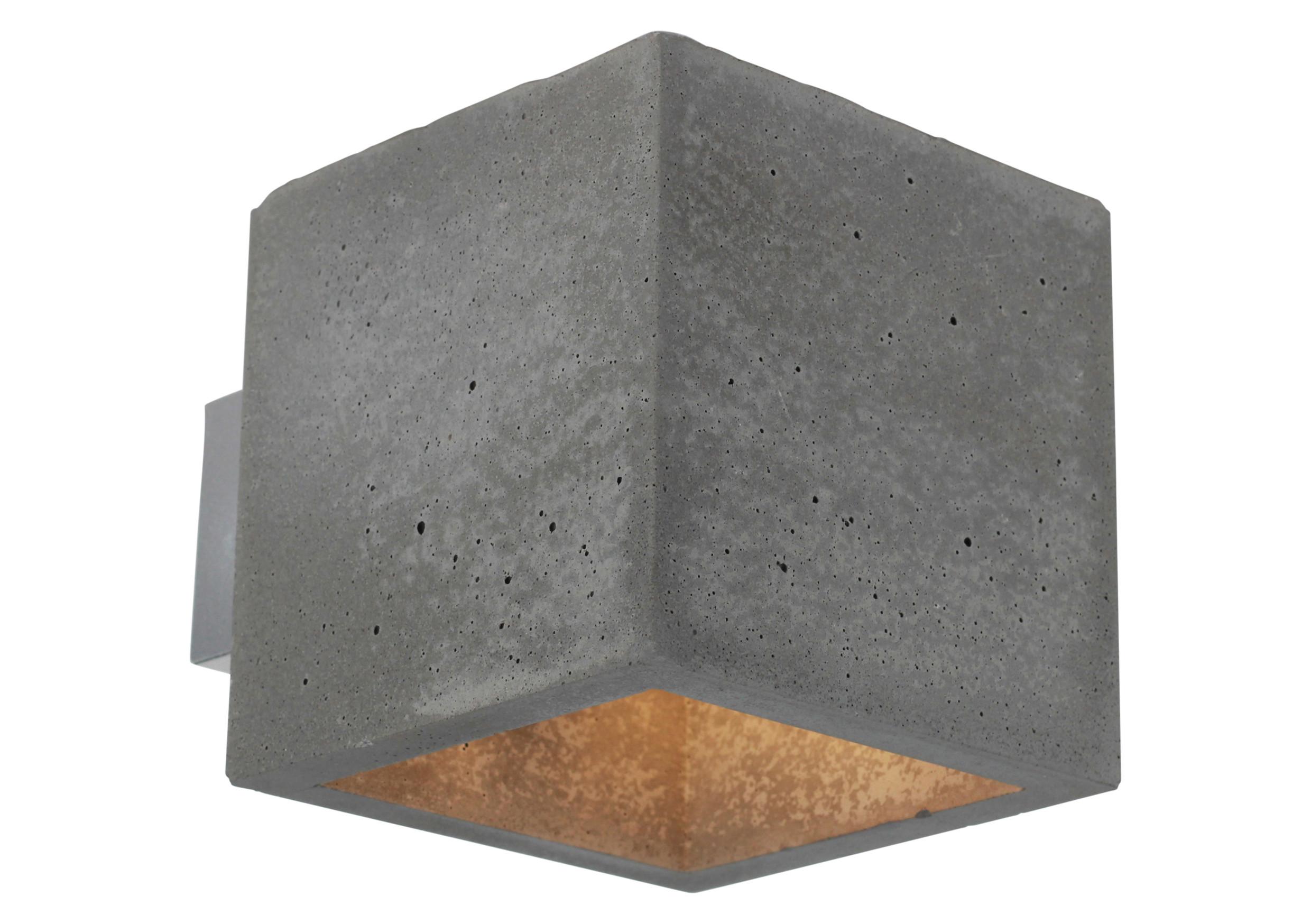 KINKIET BLOCK - szary, Trend, ceramika (11/11/13cm) - Dieter Knoll