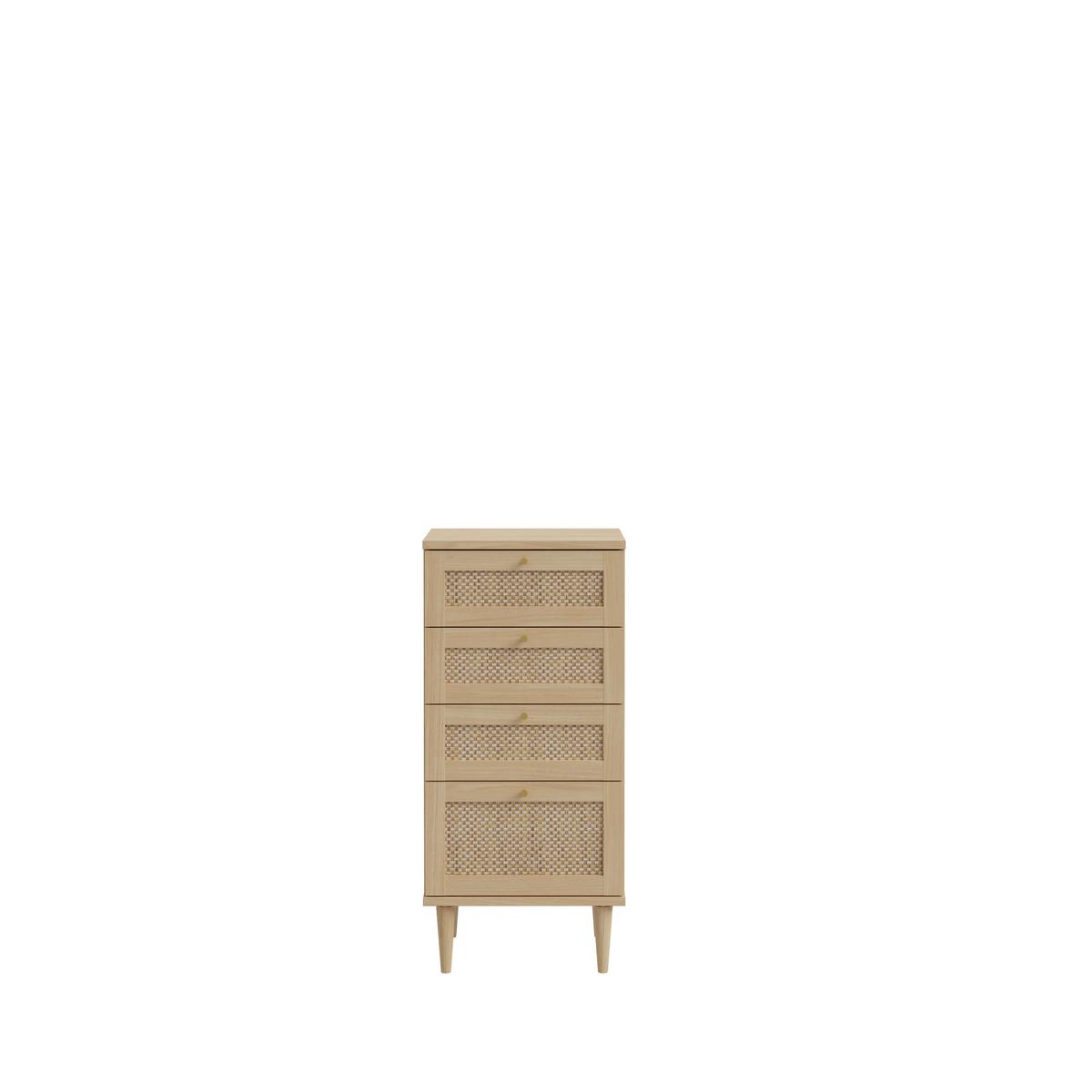 Comodă CALASETTA - bej/culoare lemn stejar, Romantik / Landhaus, material pe bază de lemn (50,4/108,9/41,4cm) - Premium Living