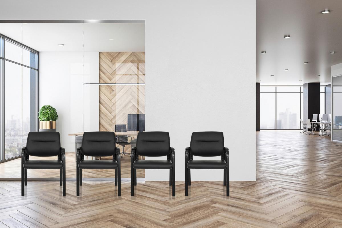 Konferenčni Stol Advie V Pu, Črna - črna, Moderno, kovina/usnje (60/85/64cm) - MID.YOU