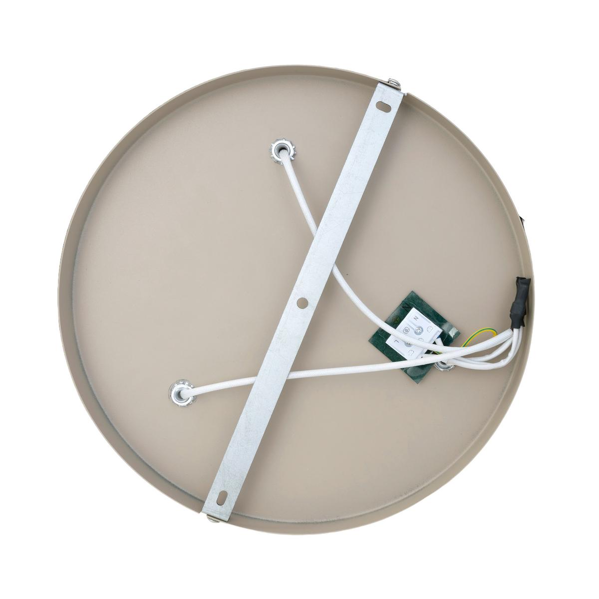 LAMPA SUFITOWA KINGA - kolor piaskowy, Trend, metal/szkło (32/23cm) - Novel
