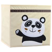 Faltbox Peter ca. 34l - Creme/Braun, Karton/Textil (33/32/33cm) - Mömax