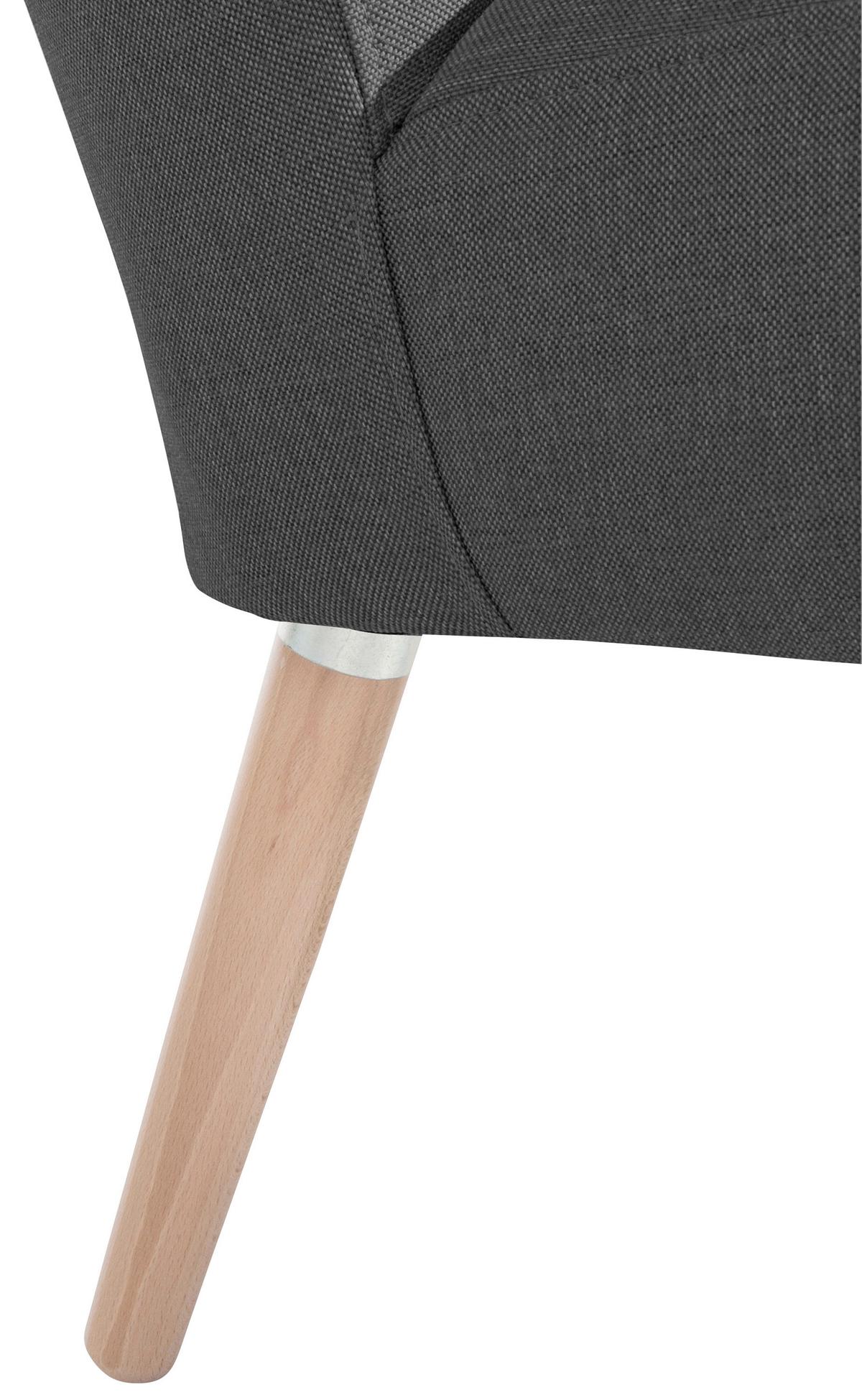 SESSEL NEELE - Buchefarben/Schwarz, Design, Holz/Textil (69/80/68cm) - Max Winzer