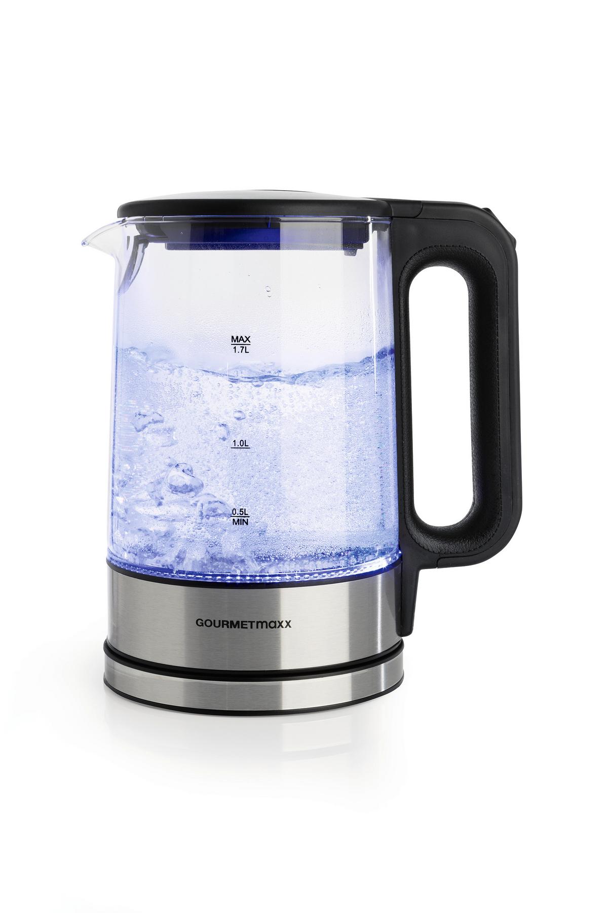 CZAJNIK ELEKTRYCZNY 12053 - kolor stalowy/czarny, Basics, tworzywo sztuczne/metal (21/15/24cm)