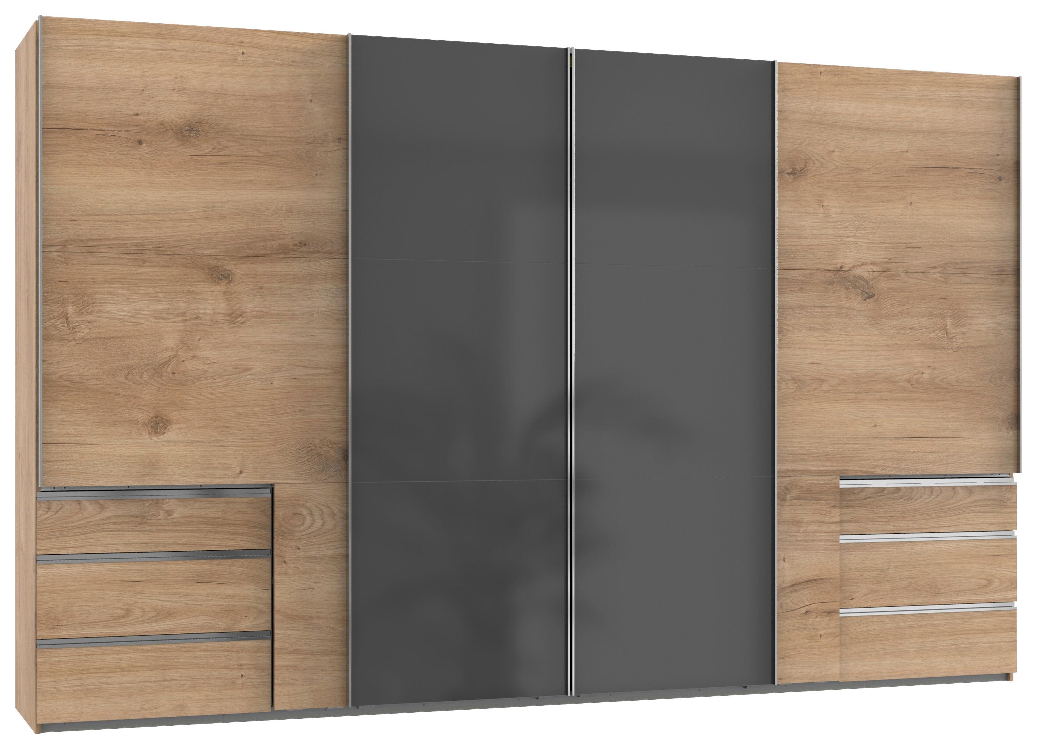 Ormar S Kliznim Vratima Level 36c - siva/boje hrasta, Moderno, drvni materijal (350/216/65cm) - Modern Living