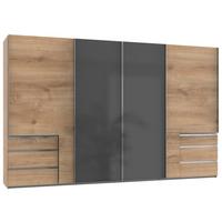 Ormar S Kliznim Vratima Level 36c - siva/boje hrasta, Moderno, drvni materijal (350/216/65cm) - Modern Living