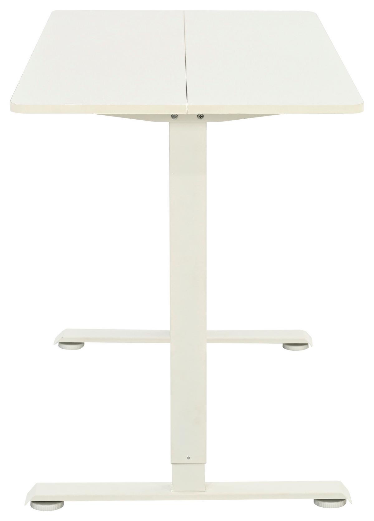 Dvižna Miza Emil 3, Bela, 120x72-118cm - bela, Trend, kovina/leseni material (120/72-118/60cm)