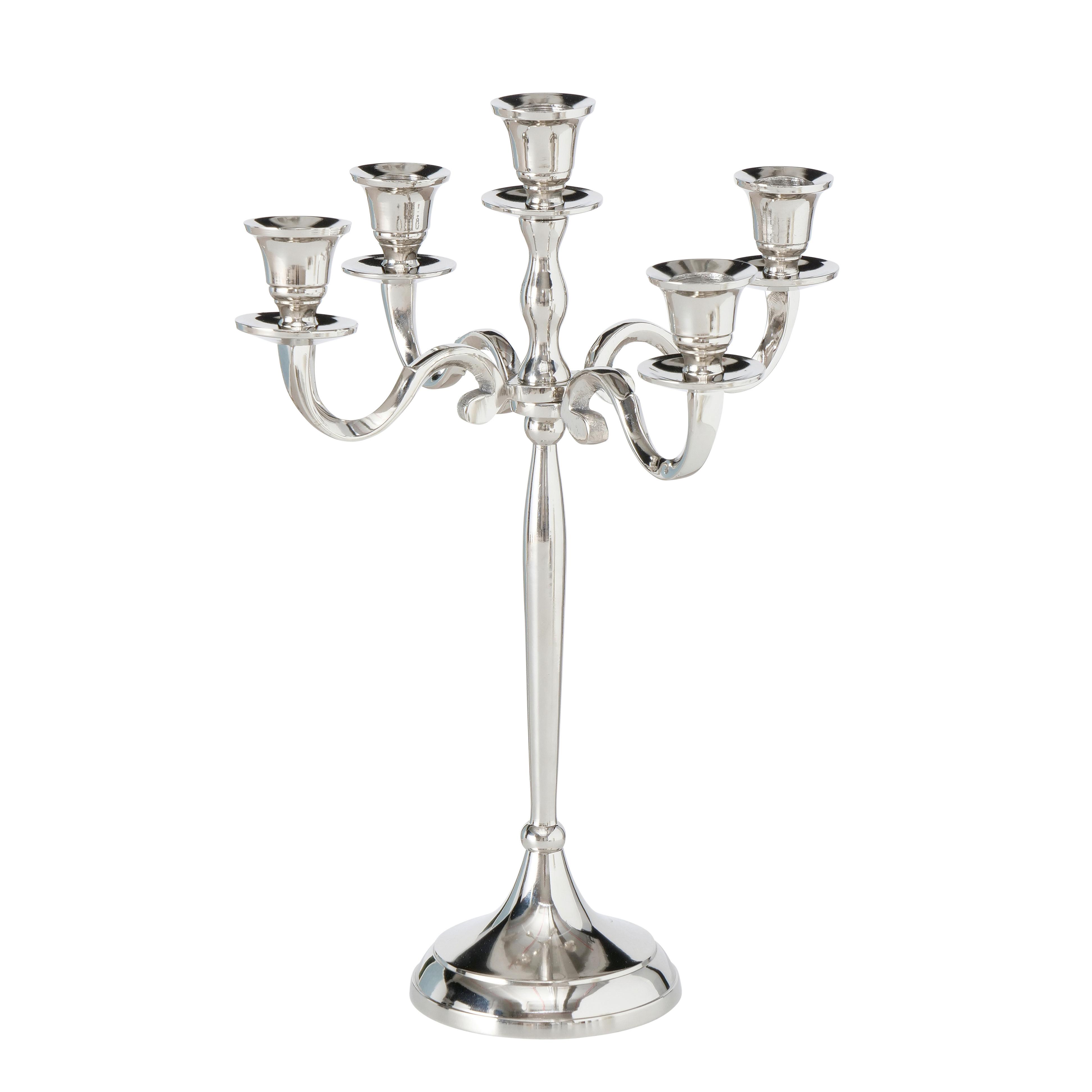 ŚWIECZNIK VICTORIA - kolor srebrny, Basics, metal (30/30/39,5cm) - Boltze Home