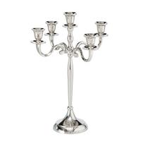 ŚWIECZNIK VICTORIA - kolor srebrny, Basics, metal (30/30/39,5cm) - Boltze Home