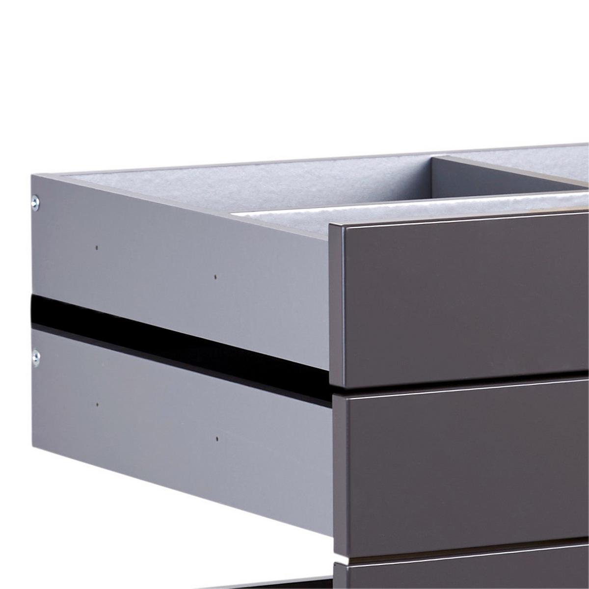 Schubladenset Unit in Anthrazit - MODERN, Holzwerkstoff (91/83/47cm) - Based