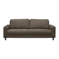 3-Sitzer-Sofa Piega Braun - Schwarz/Braun, MODERN, Textil/Metall (230/66-87/96cm) - Mömax