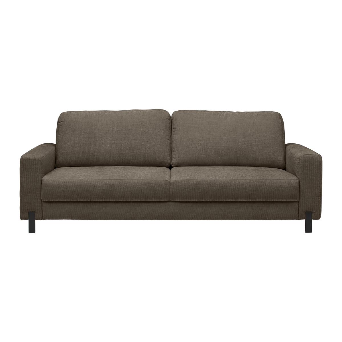 3-Sitzer-Sofa Piega Braun - Schwarz/Braun, MODERN, Textil/Metall (230/66-87/96cm) - Mömax